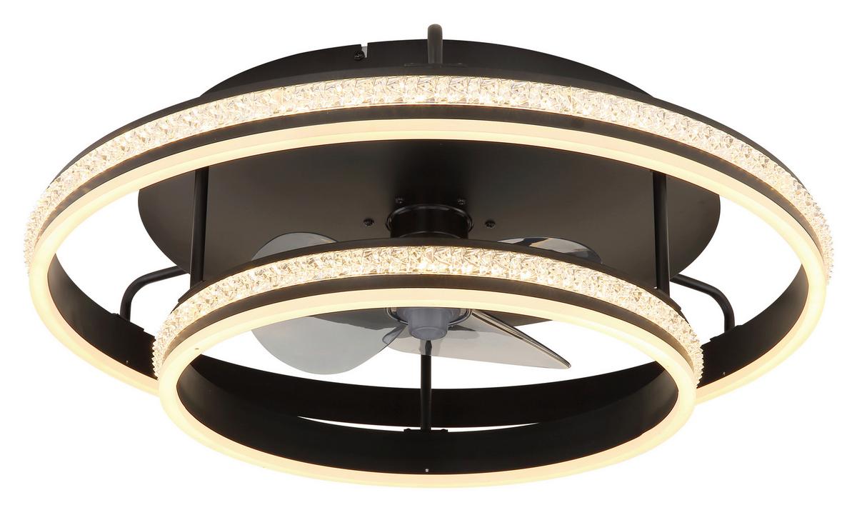 DECKENVENTILATOR 03663 - Klar/Weiss, Design, Kunststoff/Metall (60/20cm) - Globo