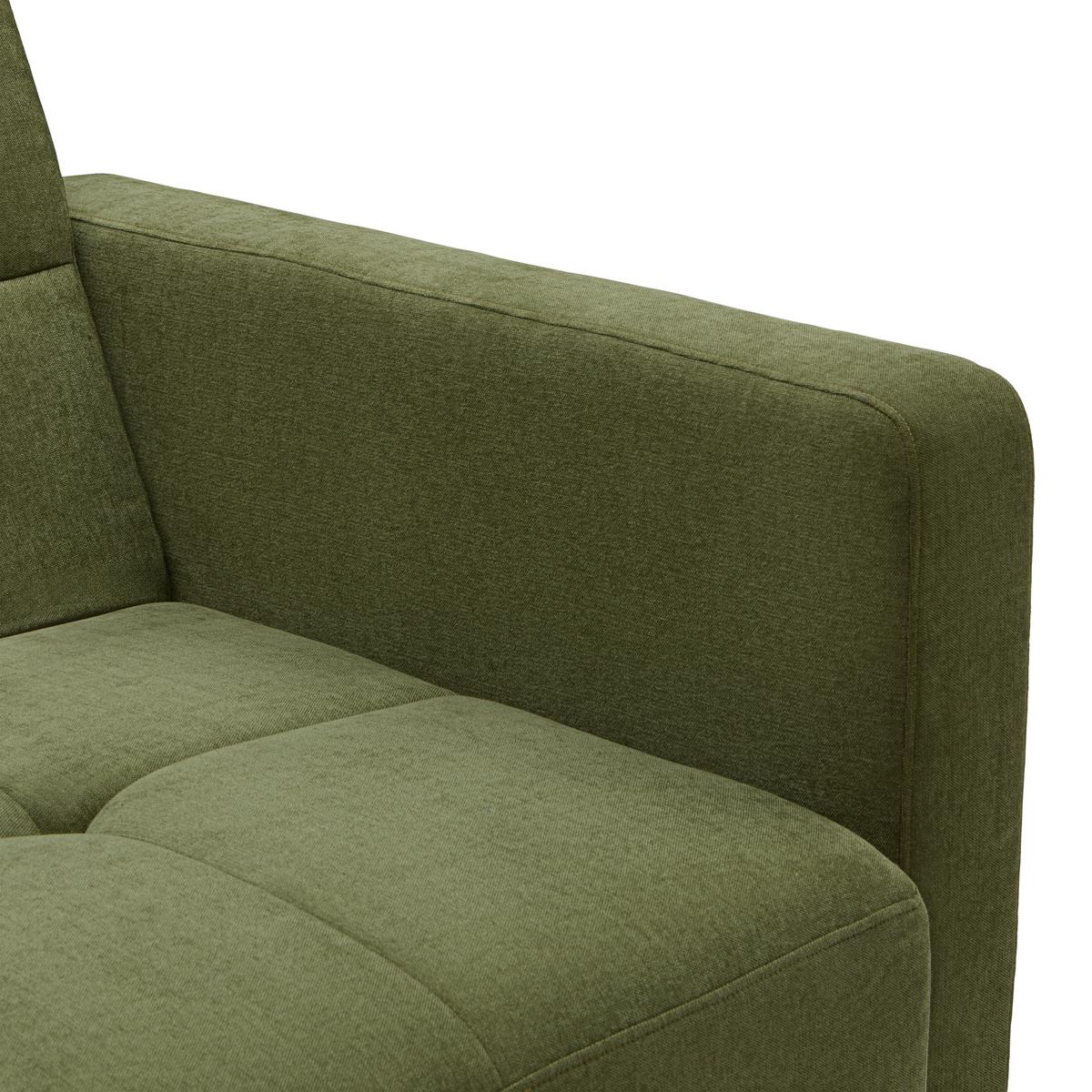 Schlafsofa Lando Grün - Schwarz/Grün, Modern, Holz/Kunststoff (224/87/100cm) - Mömax