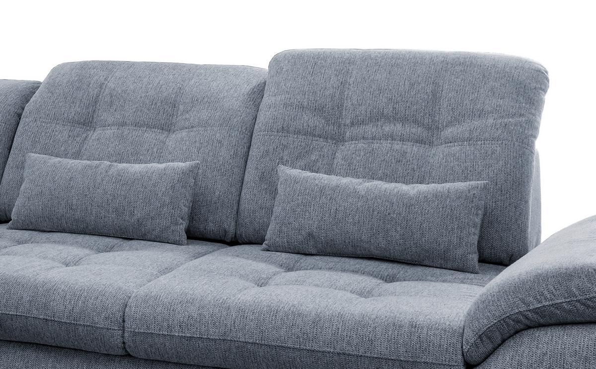 Ecksofa Rigatti mit Bettkasten ca. 184x314 cm Hellblau - Chromfarben/Anthrazit, MODERN, Textil/Metall (184/314cm) - Livetastic