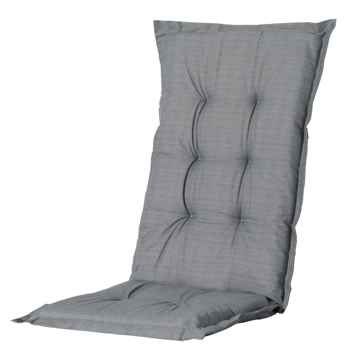 SESSELAUFLAGE BASIC GREY AUFLAGE HOCH - Grau, MODERN, Textil (50/2/123cm) - Gardenson