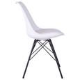 Stol Stefan - črna/bela, Moderno, kovina/umetna masa (55,5/86/48cm) - Modern Living Stol Stefan - črna/bela, Moderno, kovina/umetna masa (55,5/86/48cm) - Modern Living