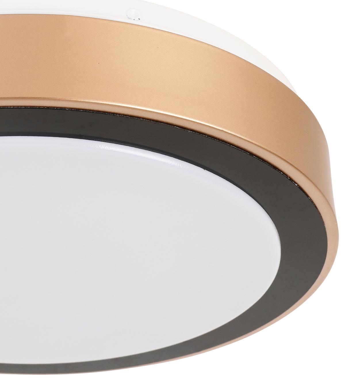 LAMPA SUFITOWA LED RONDO - czarny/biały, Romantik / Landhaus, tworzywo sztuczne/metal (30/8cm) - Mömax