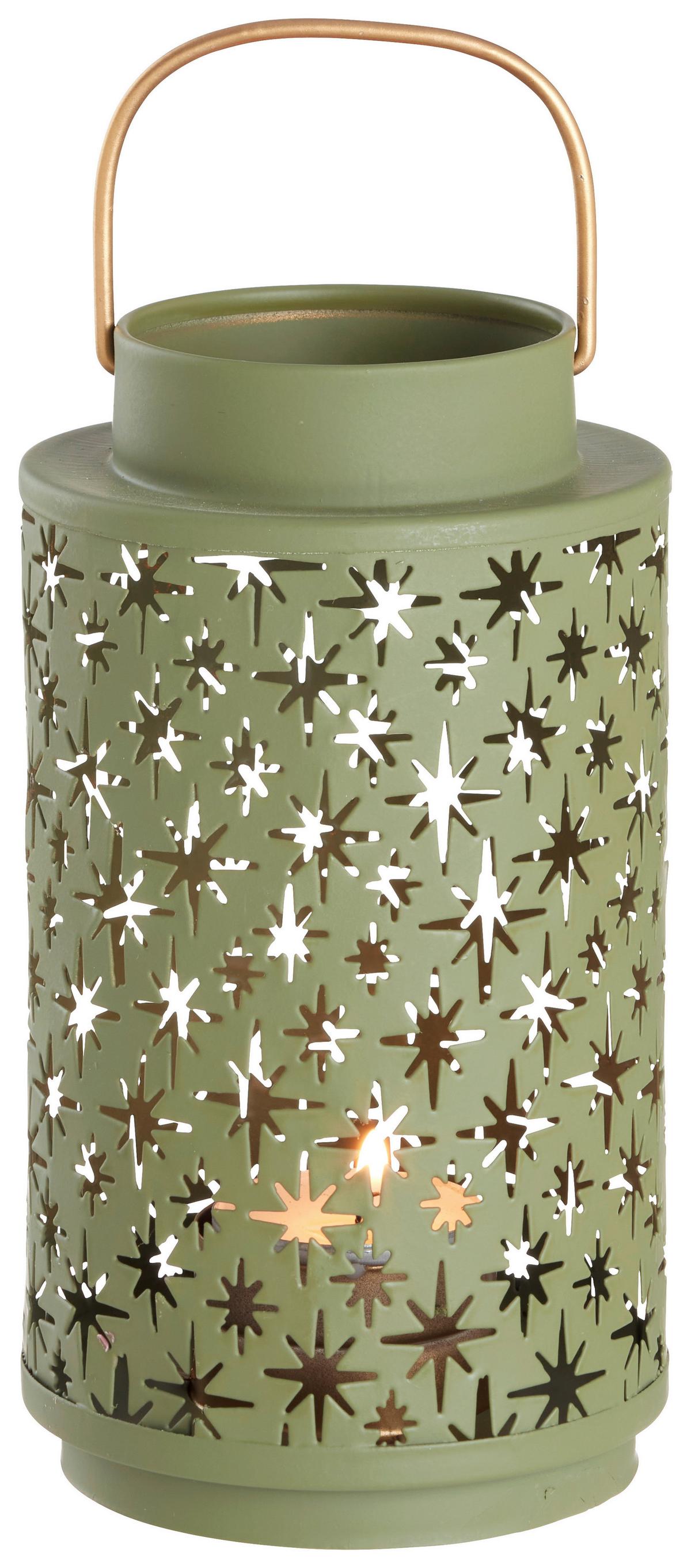 Windlicht Divan in diversen Farben - Blau/Weiss, Metall (9/16cm) - Modern Living