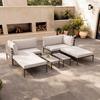 LOUNGEGRUPP ENJA - ljusgrå/grå, Modern, metall/textil (104/60/70cm) - Bessagi Garden