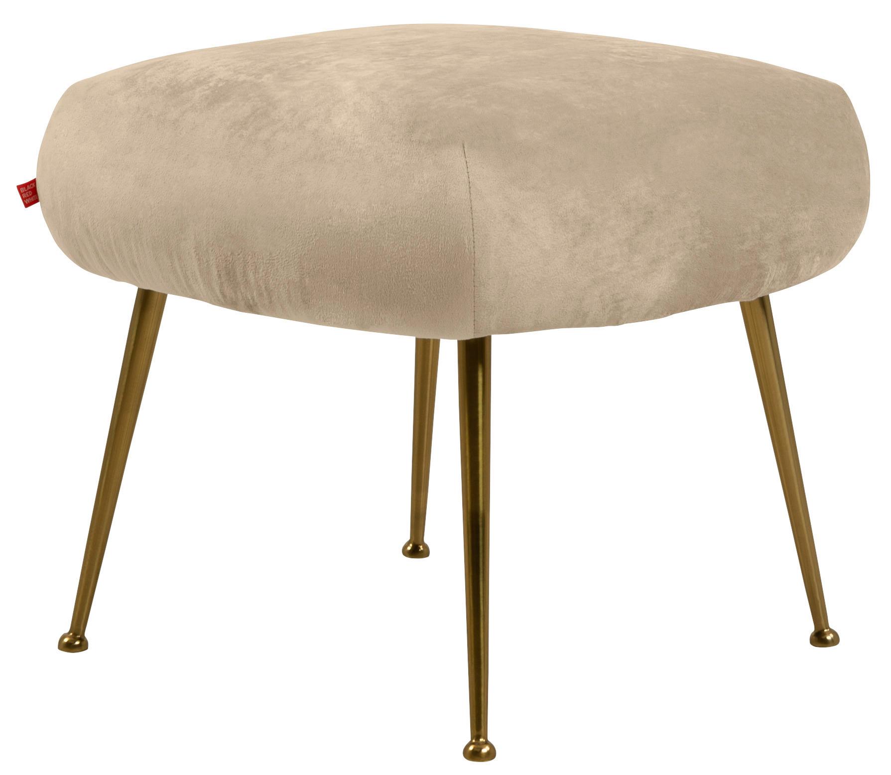 Tabure Cloe - bež/zlatne boje, Konvencionalno, tekstil (54/48/54cm) - Modern Living