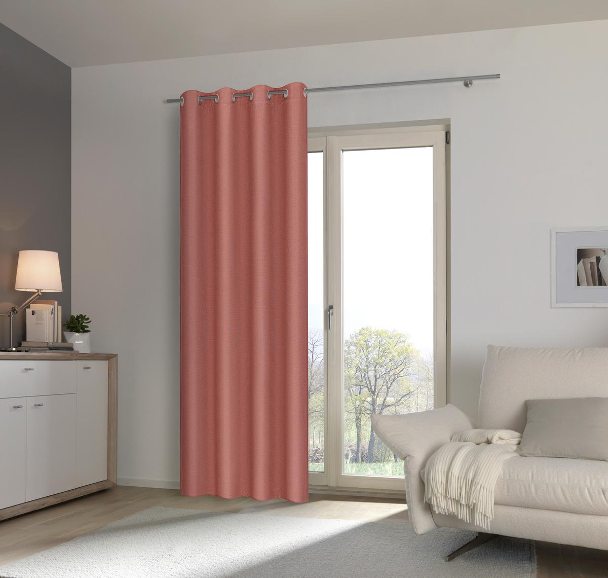 ZASŁONA NA PRZELOTKACH MINOS - różowy, Basics, tkanina (130/245cm) - Esposa