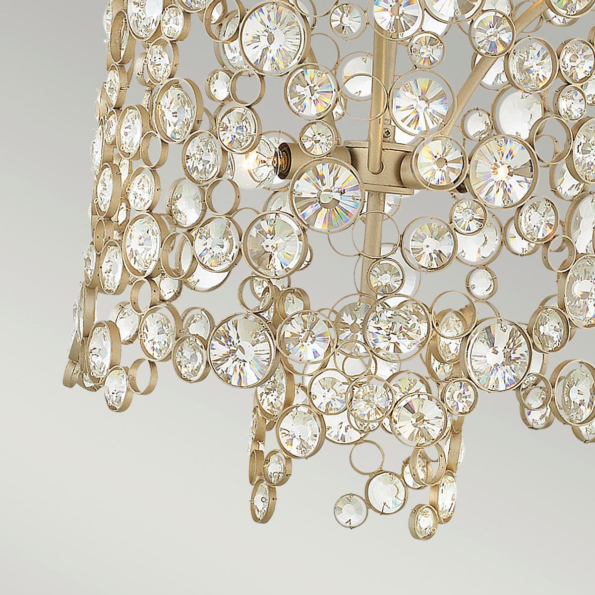 Luster Anya - srebrne boje, Konvencionalno, staklo/metal (40.6/89.1cm) - Elstead Lighting