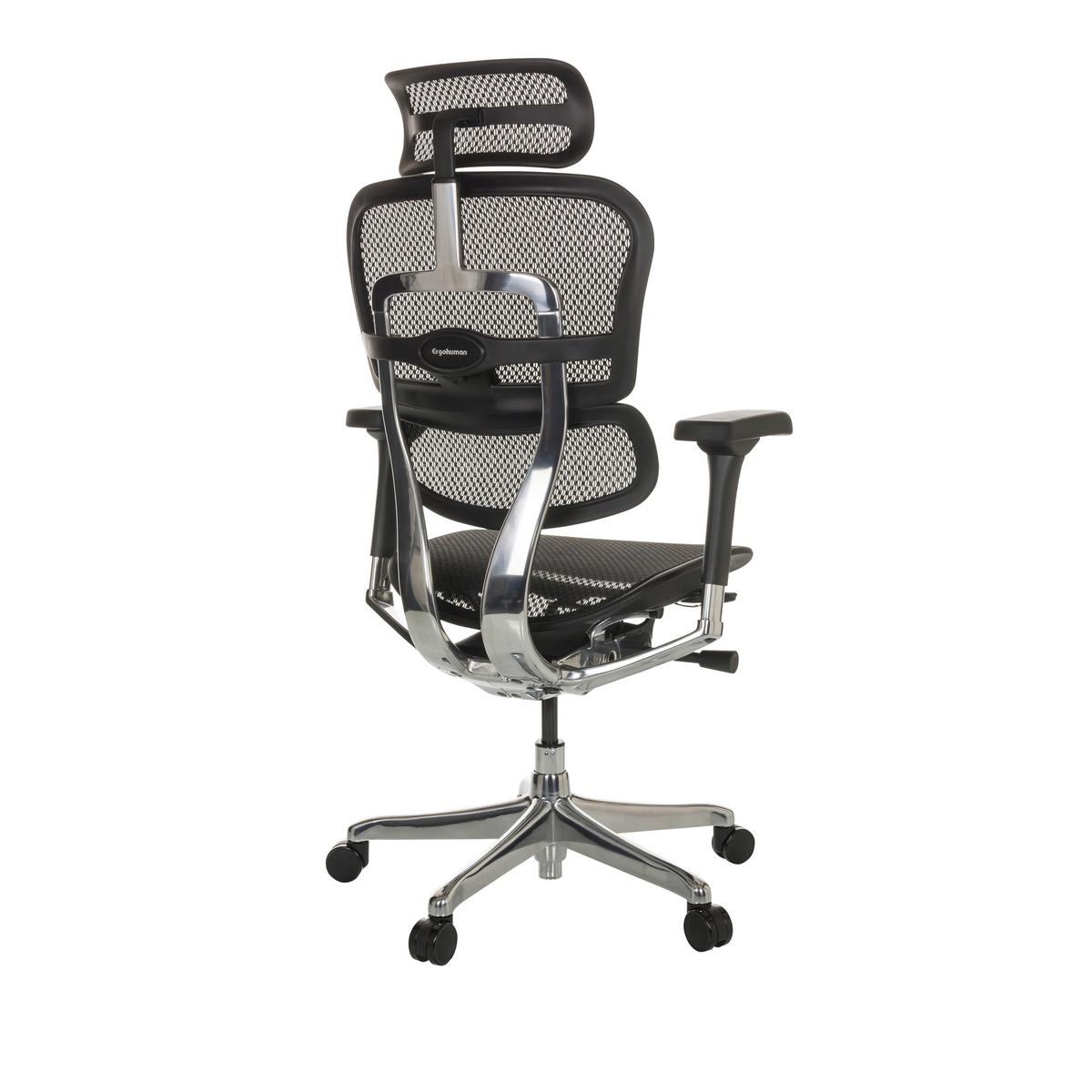 Pisarniški Stol Ergohuman I, Črna - srebrne barve/črna, Basics, kovina/umetna masa (69/119-144/65cm) - MID.YOU