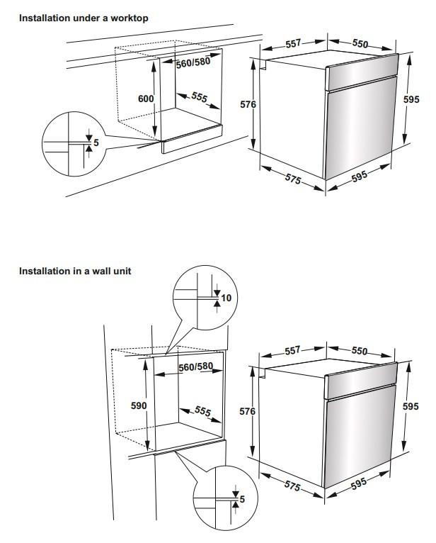 Einbauküche inkl. 5 E-Geräte PN 100 in Beton Graphit - Graphitfarben/Schwarz, MODERN (120/300cm) - Pino