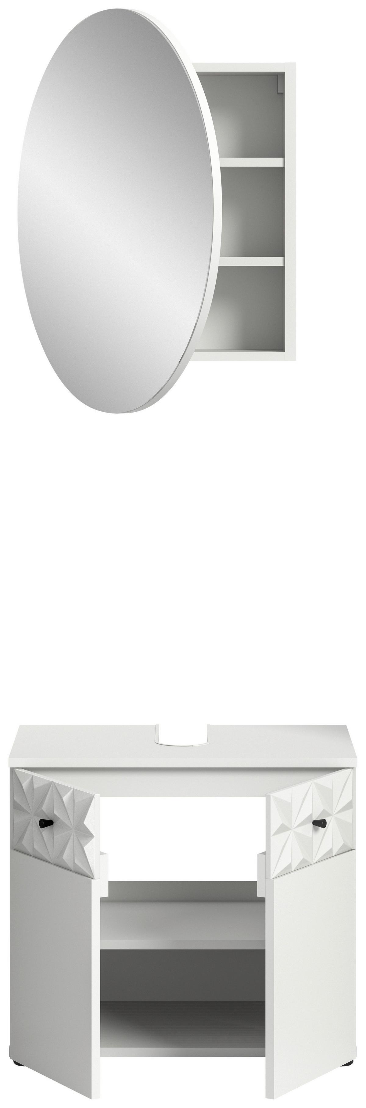 Kopalnica Prisma, Bela, 2-Delna - Moderno (60cm) - MID.YOU