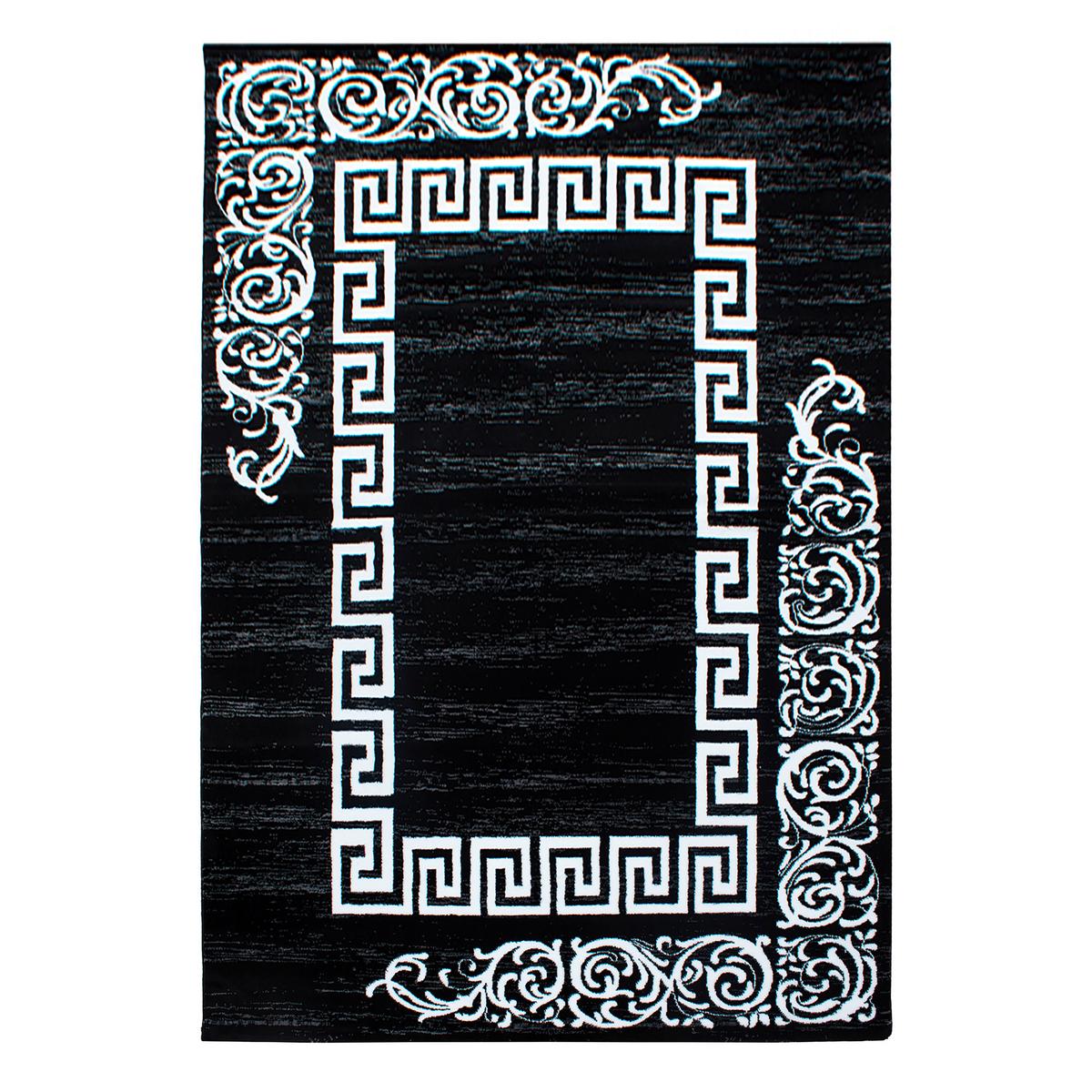 Flachwebeteppich Miami Schwarz ca. 240x340cm - Schwarz, Design, Textil (240/340cm) - Novel