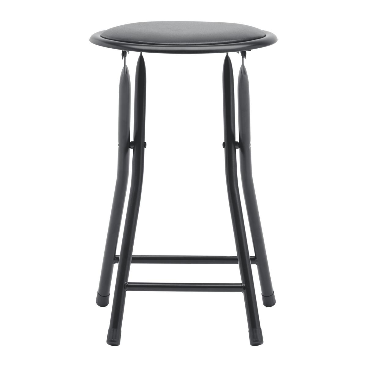 Összecsukható Ülőke Raki - fekete, Konventionell, textil/fém (30/45cm) - Mömax