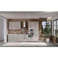 Kuhinjski Blok S Aparatima Cemento - siva/boje aluminija, Moderno, drvni materijal/metal (360/240/60cm) - Mömax