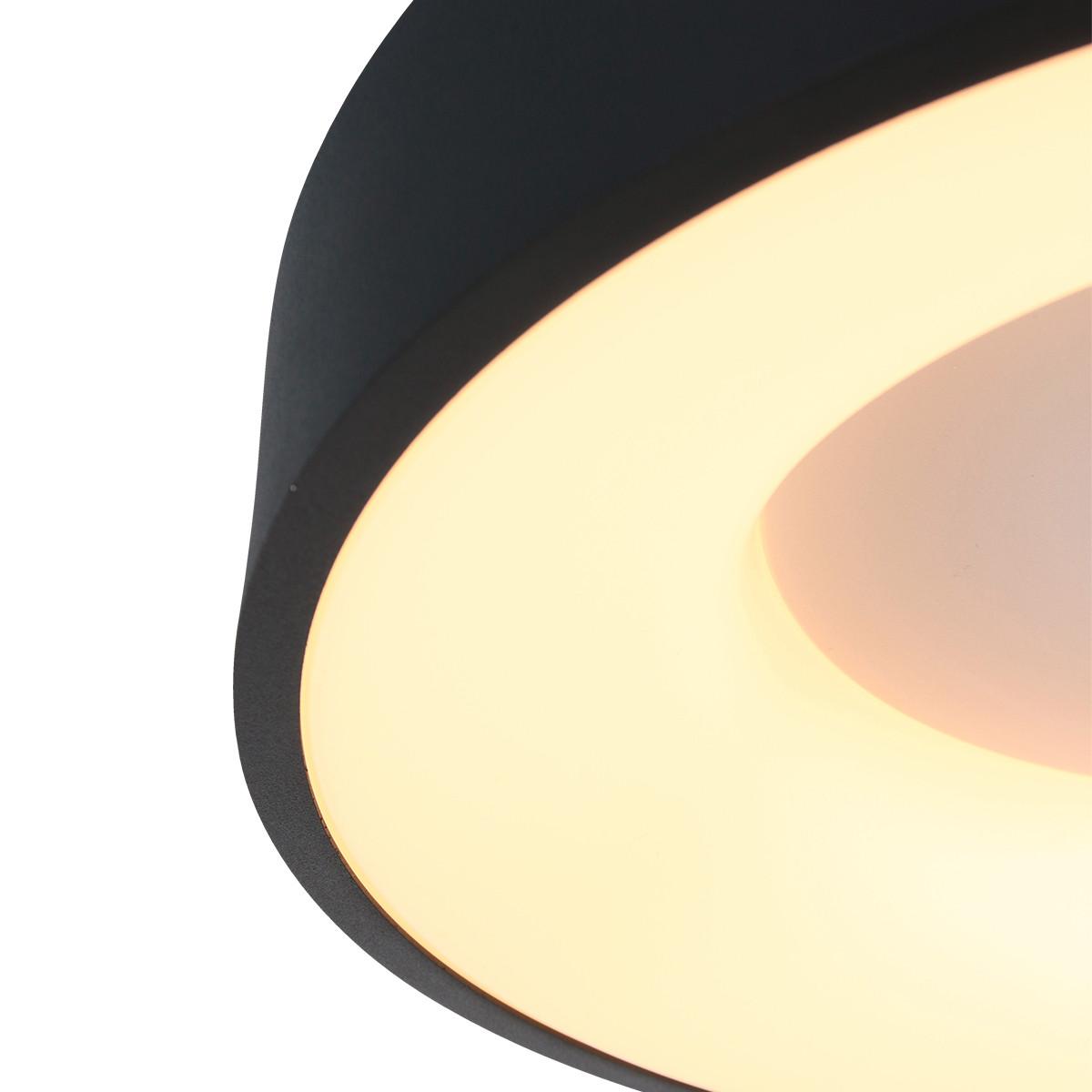 LAMPA SUFITOWA LED 2562ZW RINGLEDE - czarny, Basics, tworzywo sztuczne/metal (38/9cm)
