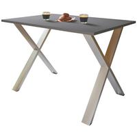 SCHREIBTISCH LONA - Anthrazit/Silberfarben, Design (160/76/80cm) - MID.YOU