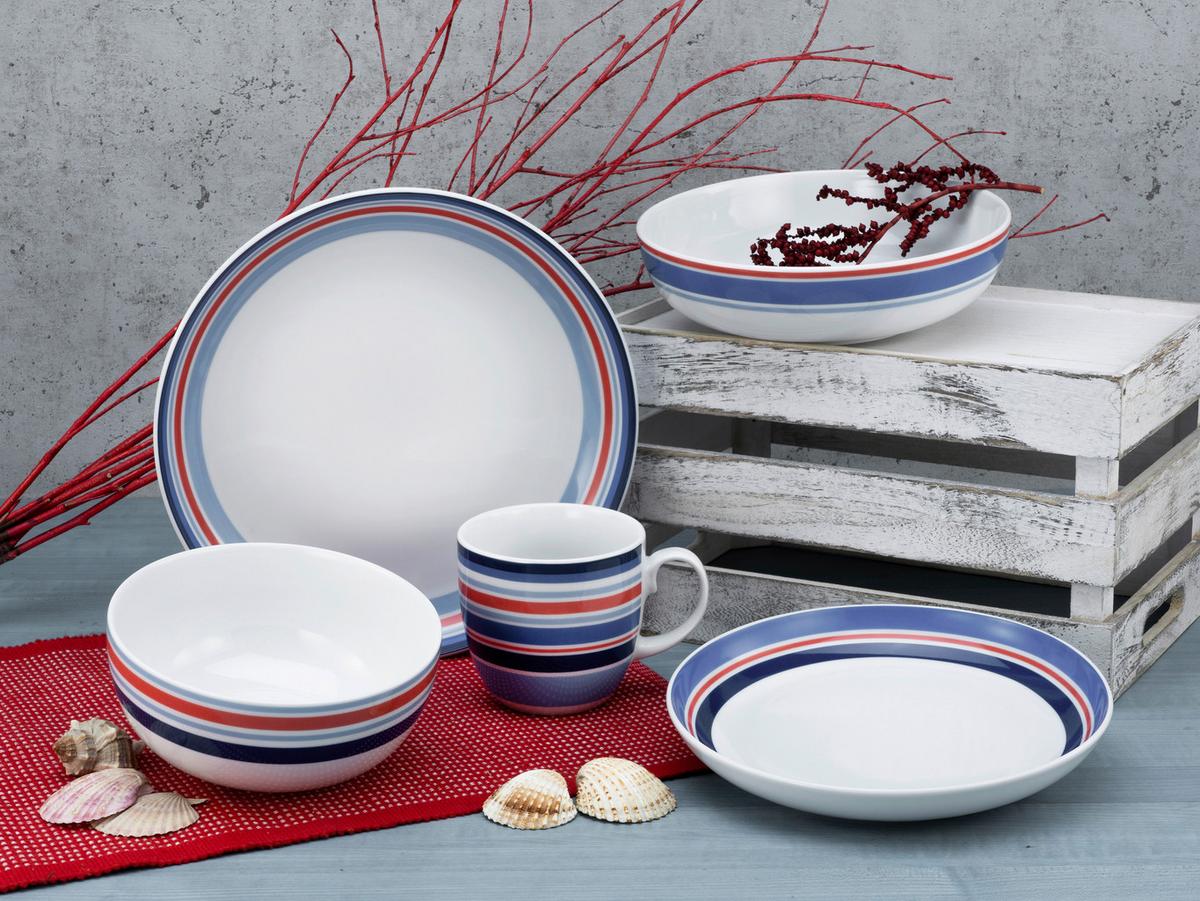 Kombinirani Servis Allround Coast Line, 10-Delni - večbarvno, Basics, keramika - Creatable