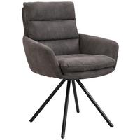 KRZESŁO Z PODŁOKIETNIKAMI SCOTTY 2.0 - czarny/szary, Design, metal/tkanina (62/89/65cm) - Cantus