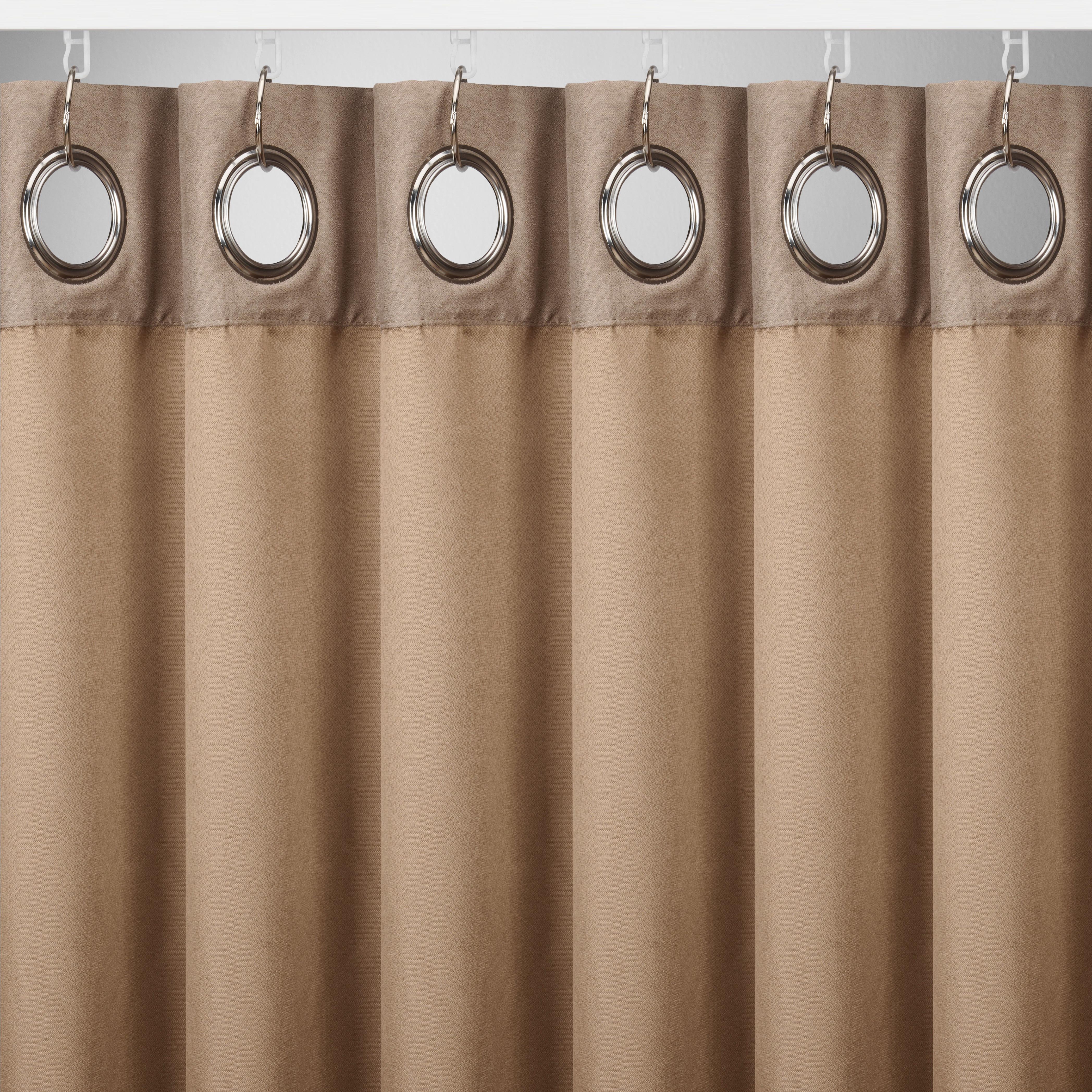 ÖSENVORHANG VELOURS - Hellbraun, KONVENTIONELL, Textil (140/245cm) - Mömax