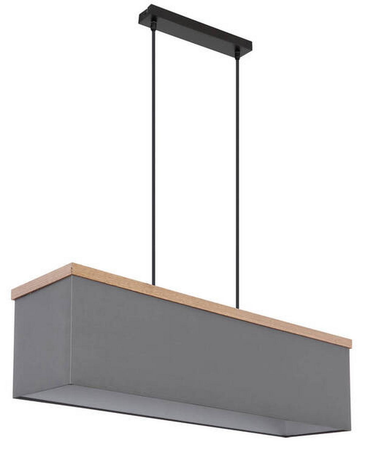 Hängeleuchte Ossi max. 9 Watt - Anthrazit/Schwarz, KONVENTIONELL, Holzwerkstoff/Textil (80/20/120cm) - Globo