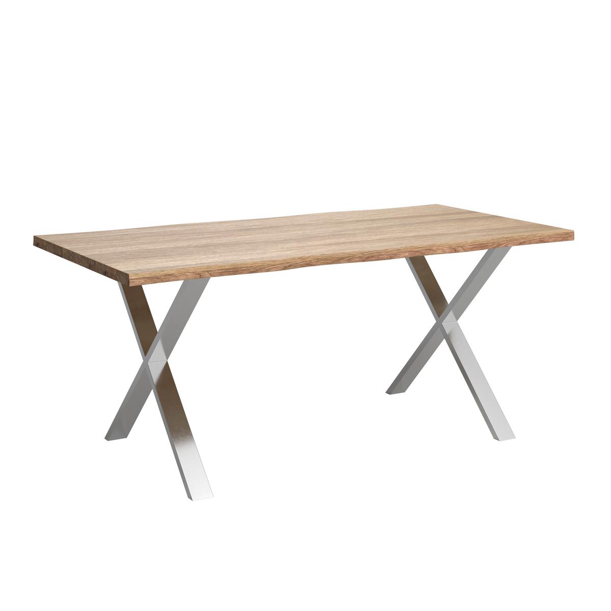 Tischgestell Noah Edelstahlfarben - Edelstahlfarben, Modern, Metall (78/72/7,5cm) - Mömax
