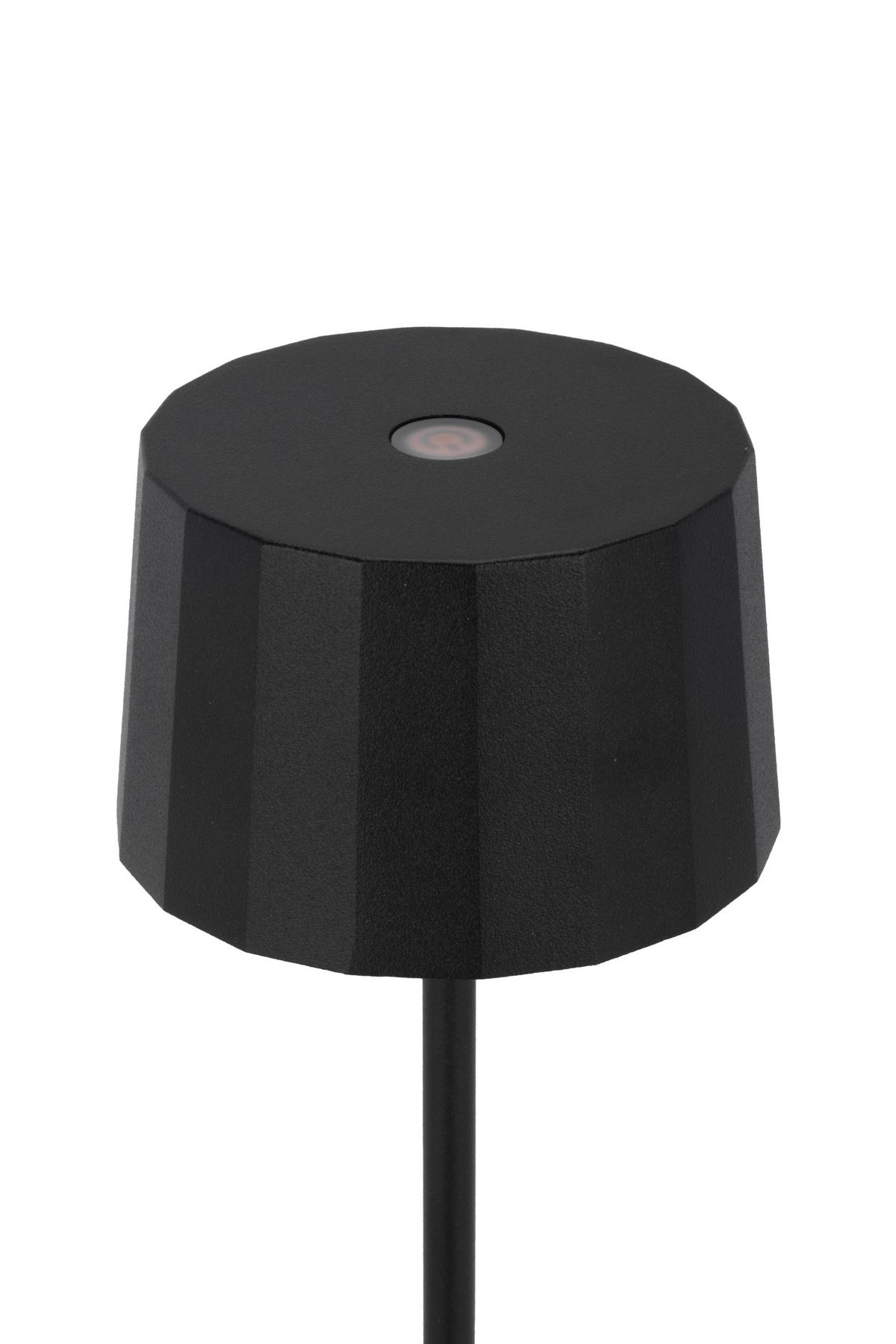 LAMPA STOŁOWA Z AKUMULATOREM MINI PLEAT - czarny, Design, tworzywo sztuczne/metal (7,5/20cm) - Dieter Knoll