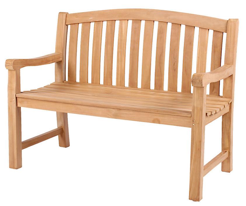 Gartenbank Woodie ca. 120x57x94 cm Teak massiv - Naturfarben, Basics, Holz (120/57/94cm) - Gardenson