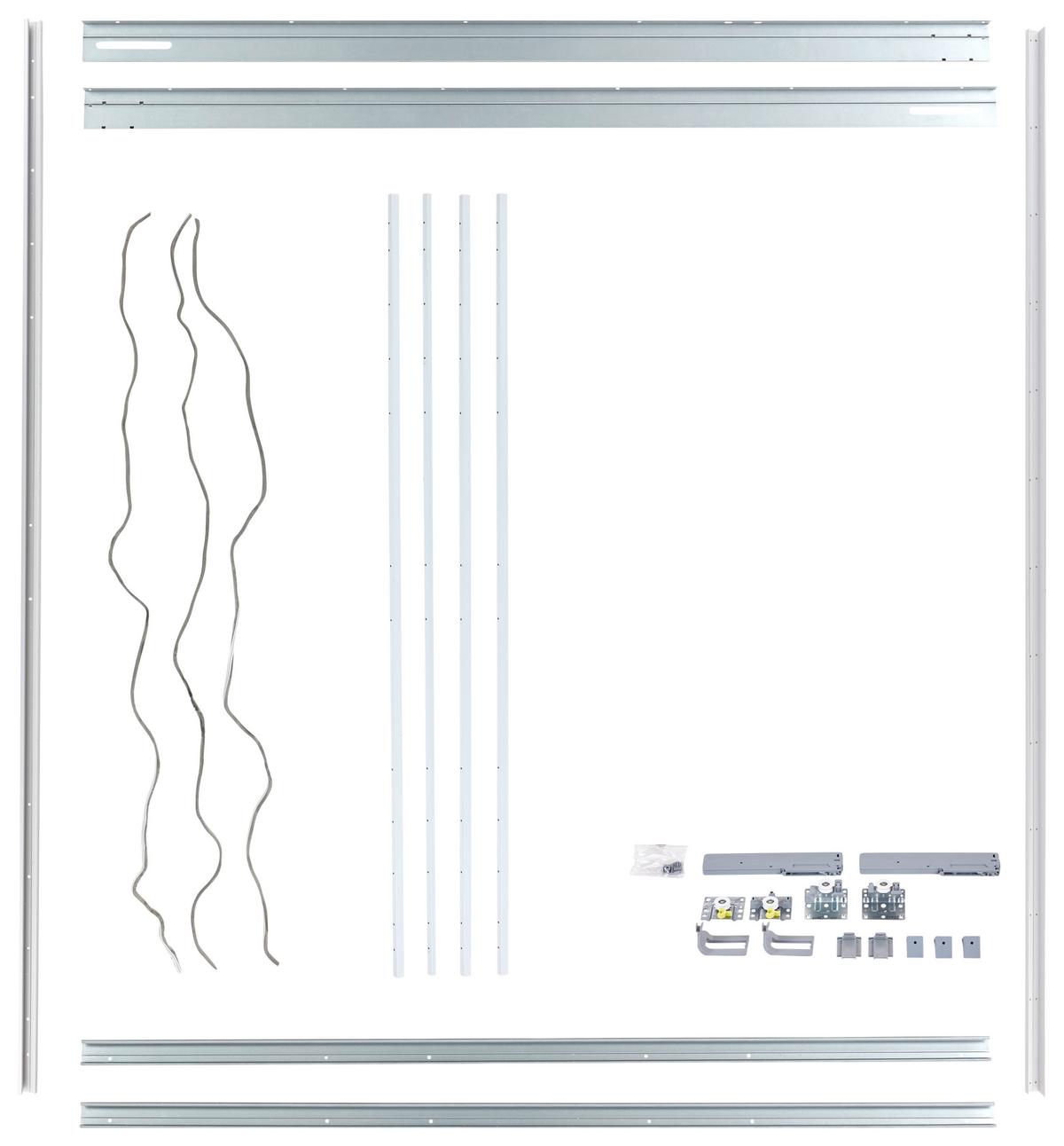 Set Za Montažu Kliznih Vrata Unit, Za Širinu Ormara 180cm - boje aluminija, Moderno, metal/plastika - Based