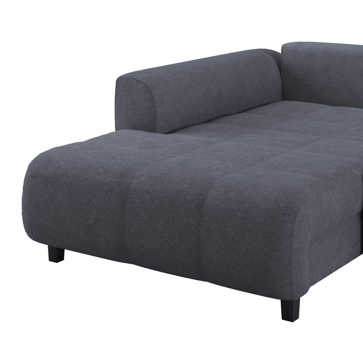 Kutna Garnitura Mendoza - crna/antracit, Design, tekstil/drvo (197/309cm) - Modern Living