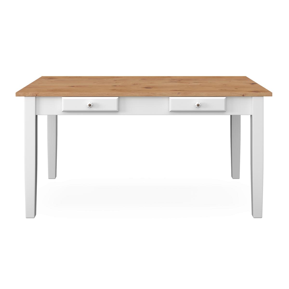 ESSTISCH CAMDEN - Weiss/Kieferfarben, Modern, Holz/Holzwerkstoff (160/79/90cm) - Bessagi Home