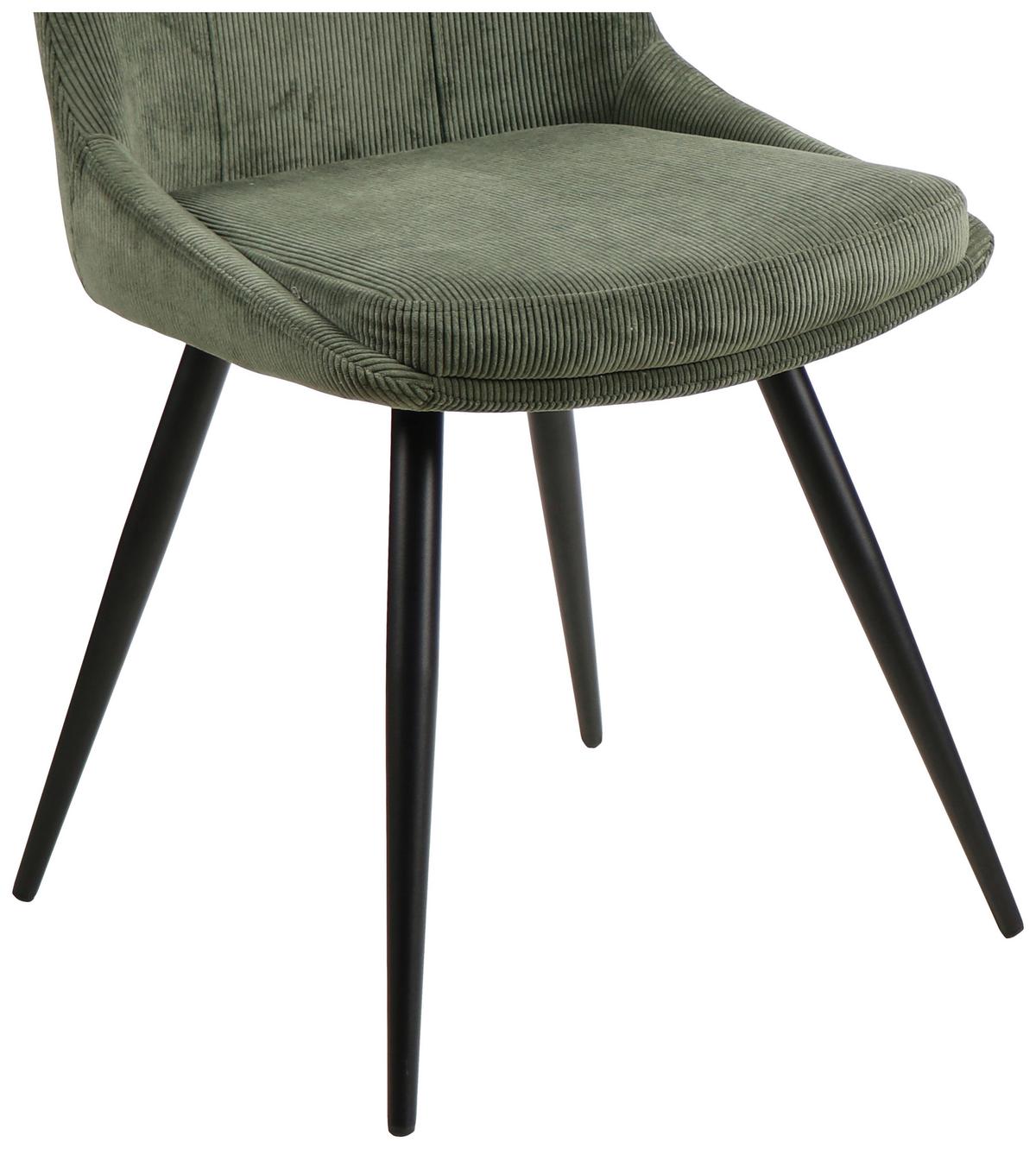 KRZESŁO CORINNA - zielony/czarny, Modern, metal/drewno (49/88/59cm) - MID.YOU