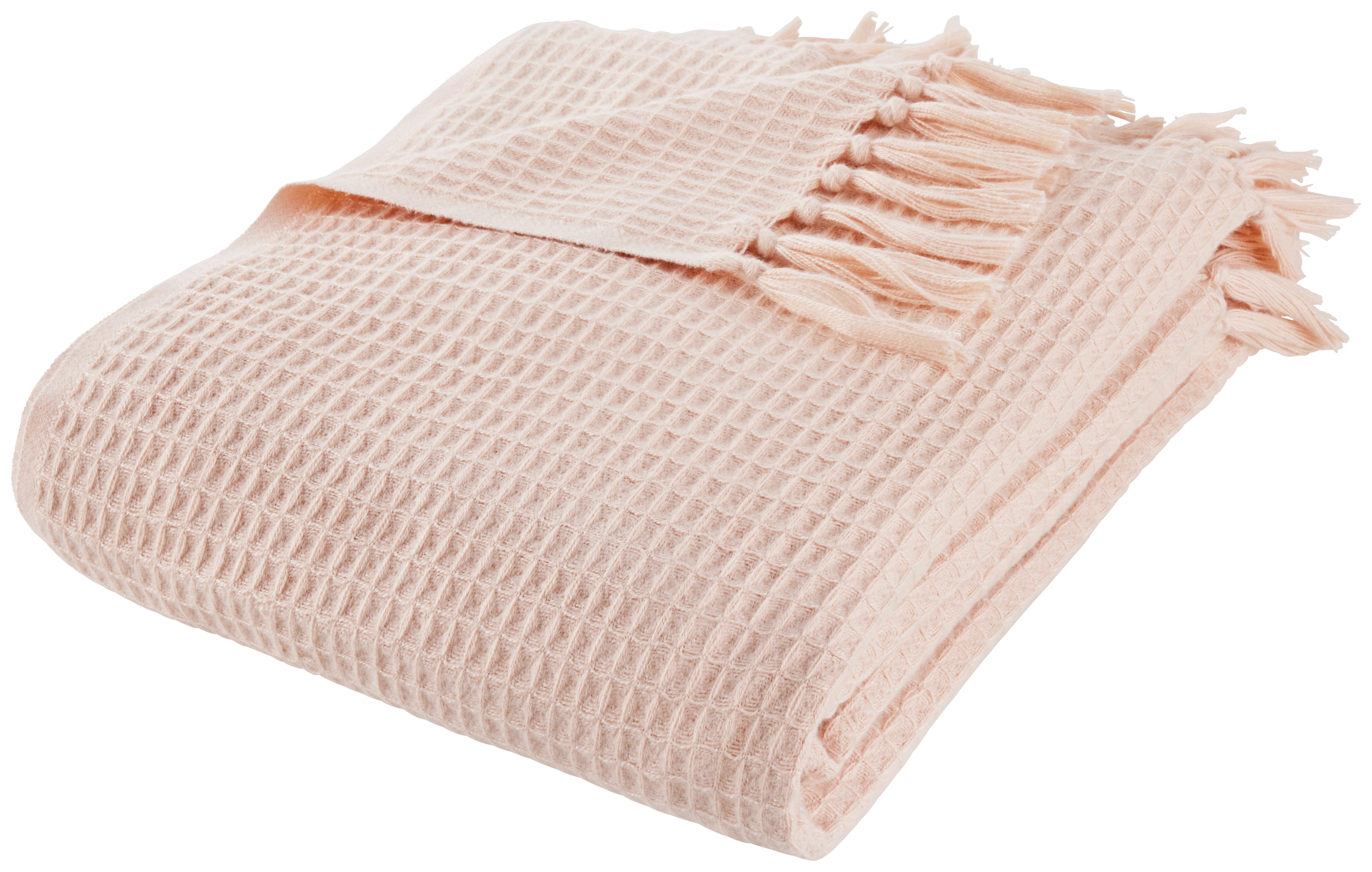 Decke Susa in Rosa ca. 140x180cm - Rosa, MODERN, Textil (140/180cm) - Modern Living