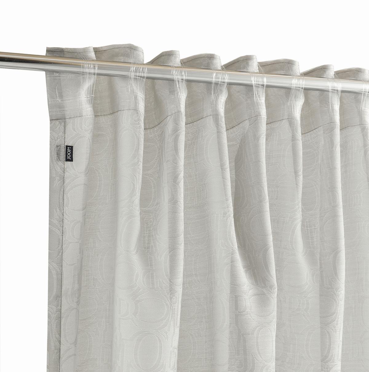 ZASŁONA GOTOWA JOOP! J-ORNAMENT ALLOVER - jasnoszary, Basics, tkanina (130/250cm) - Joop!