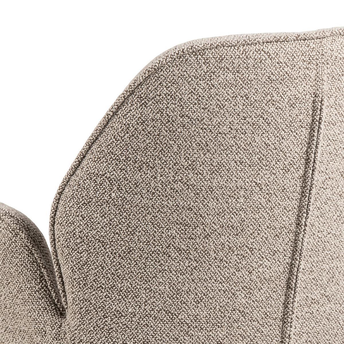 KRZESŁO Z PODŁOKIETNIKAMI AURA - beżowy/czarny, Design, metal/tkanina (60,5/90/62cm) - MID.YOU