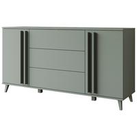 SIDEBOARD Helsinki Salbeigrün B: 150cm - Salbeigrün/Schwarz, Trend, Holzwerkstoff/Kunststoff (150/77,8/39,5cm) - P & B