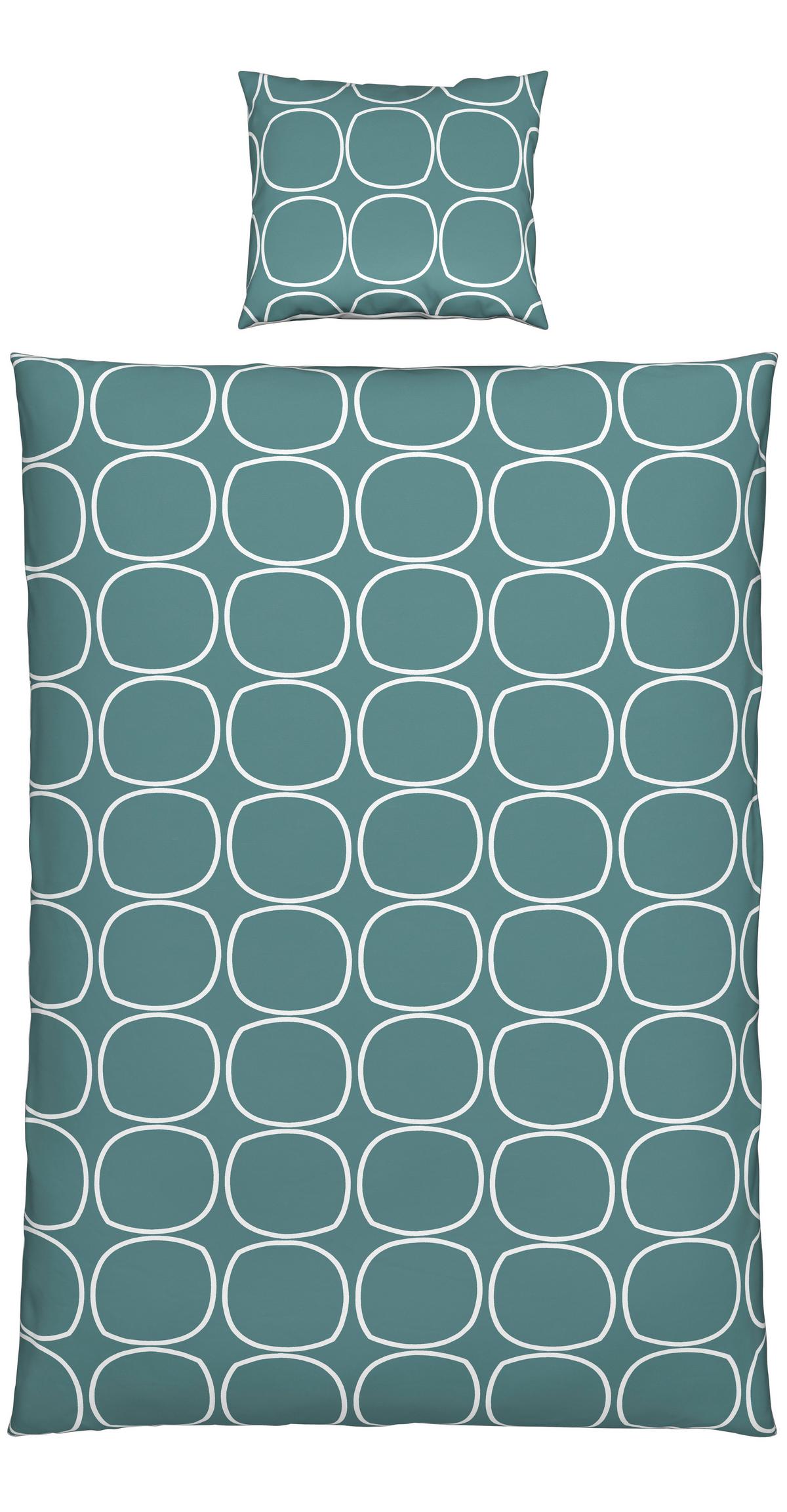 Bettwäsche Reggie Wende in Blau/Weiss ca. 160x210cm - Blau/Weiss, Konventionell, Textil (160/210cm) - Modern Living