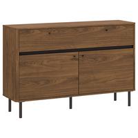Komoda Revillo - boje oraha/crna, Basics, drvni materijal/metal (120/81/40cm) - Modern Living