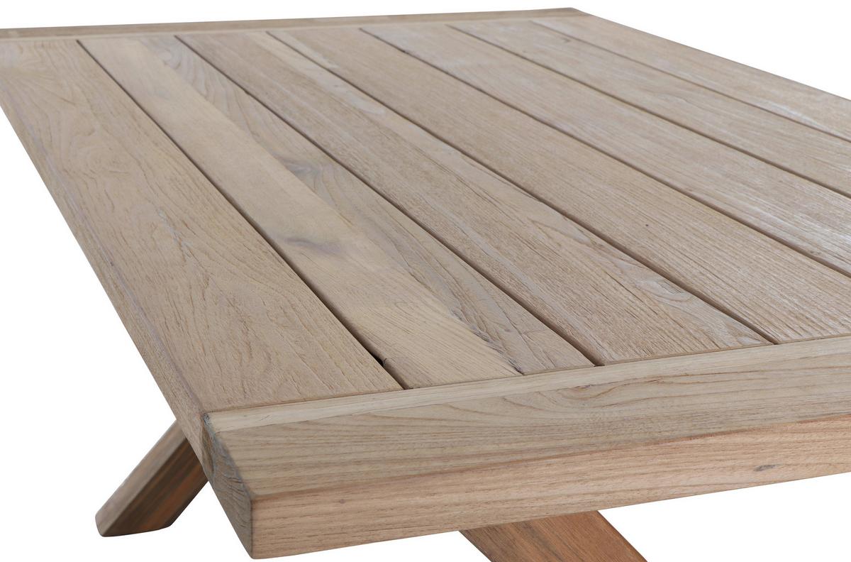 Gartentisch Teakfarben Echtholz ca. 180x100x76cm - Teakfarben, MODERN, Holz (180/100/76cm) - Siena Garden