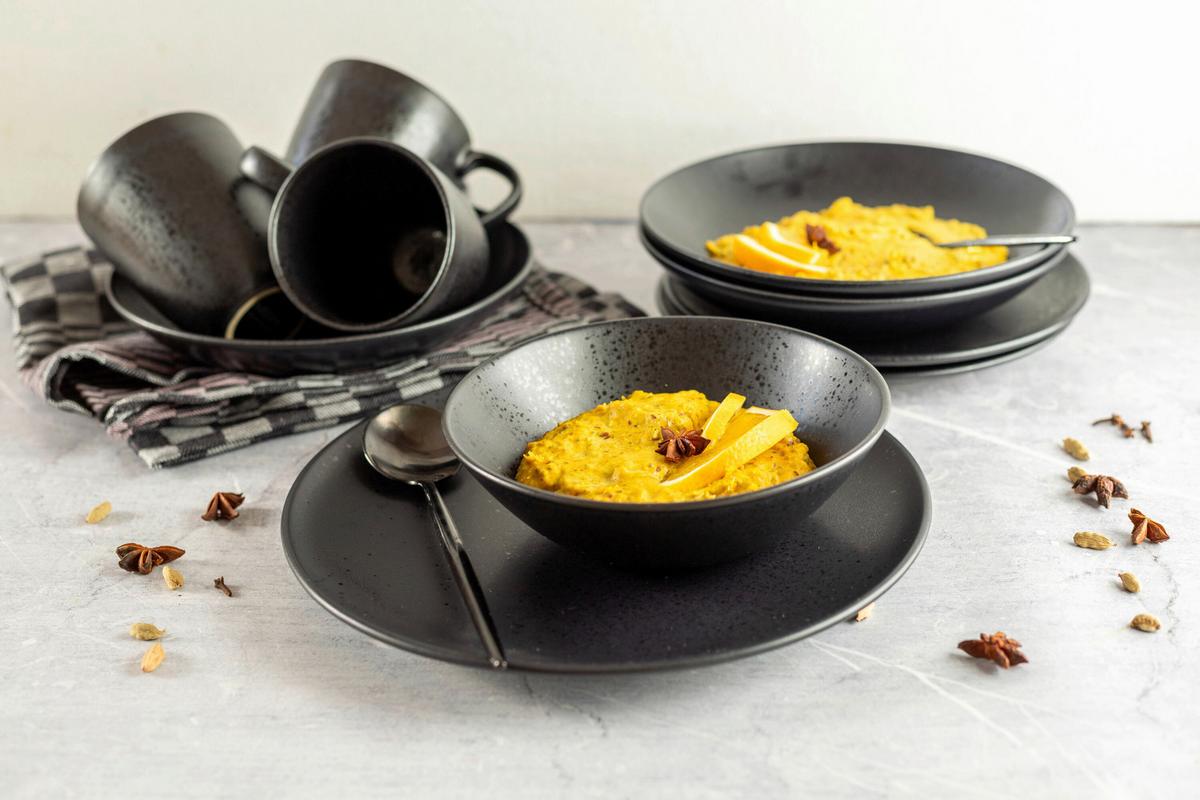 TASSENSET 935549 ESSENTIAL KAFFEEBECHER - Schwarz, Basics, Keramik (9/11cm) - Mäser