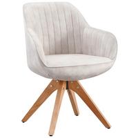 Armlehnstuhl Relax Beige/Buchefarben - Beige/Buchefarben, MODERN, Holz/Textil (60/82/61cm) - Mömax