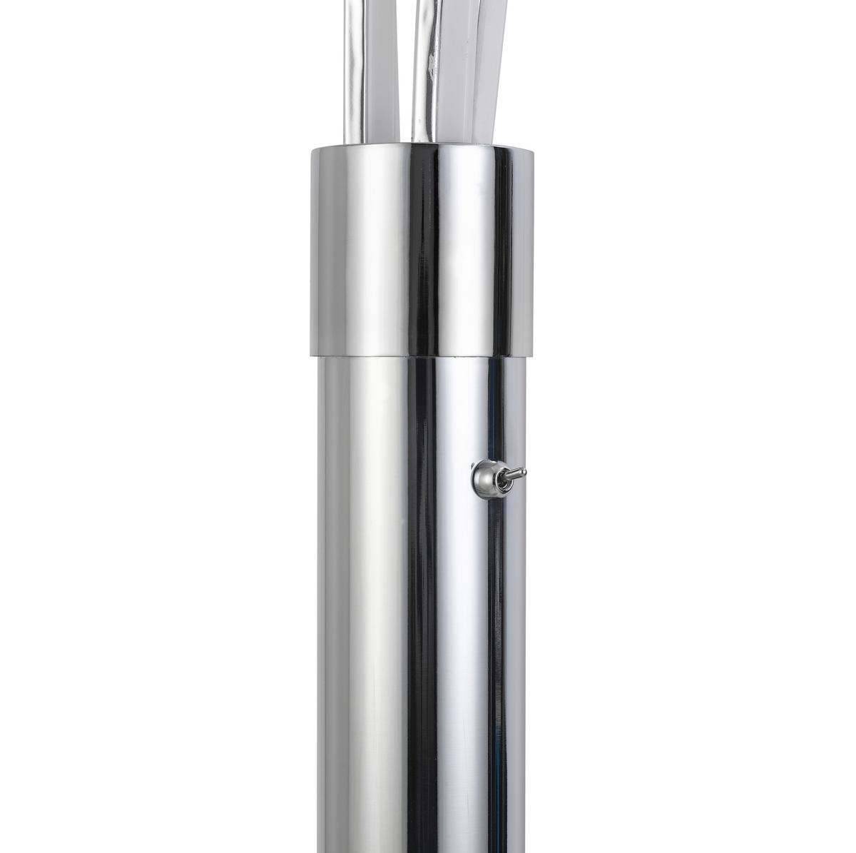Led Állólámpa Remmer - króm, Modern, műanyag/fém (28/210cm) - Modern Living