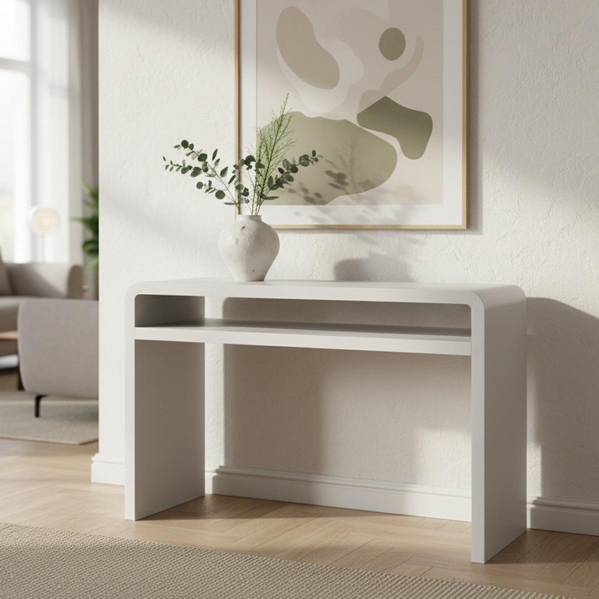 Konsolentisch Emilia Weiß MDF - Weiß, MODERN, Holzwerkstoff (120/78/40cm) - Bessagi Home