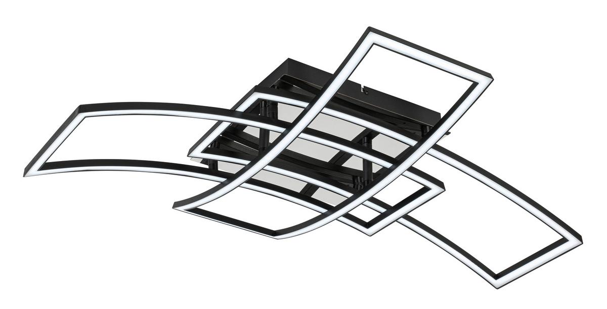 Led-deckenleuchte Enikö Schwarz/chromfarben Max. 42 W - barve kroma/črna, Moderno, kovina/umetna masa (59/81/16cm) - Mömax