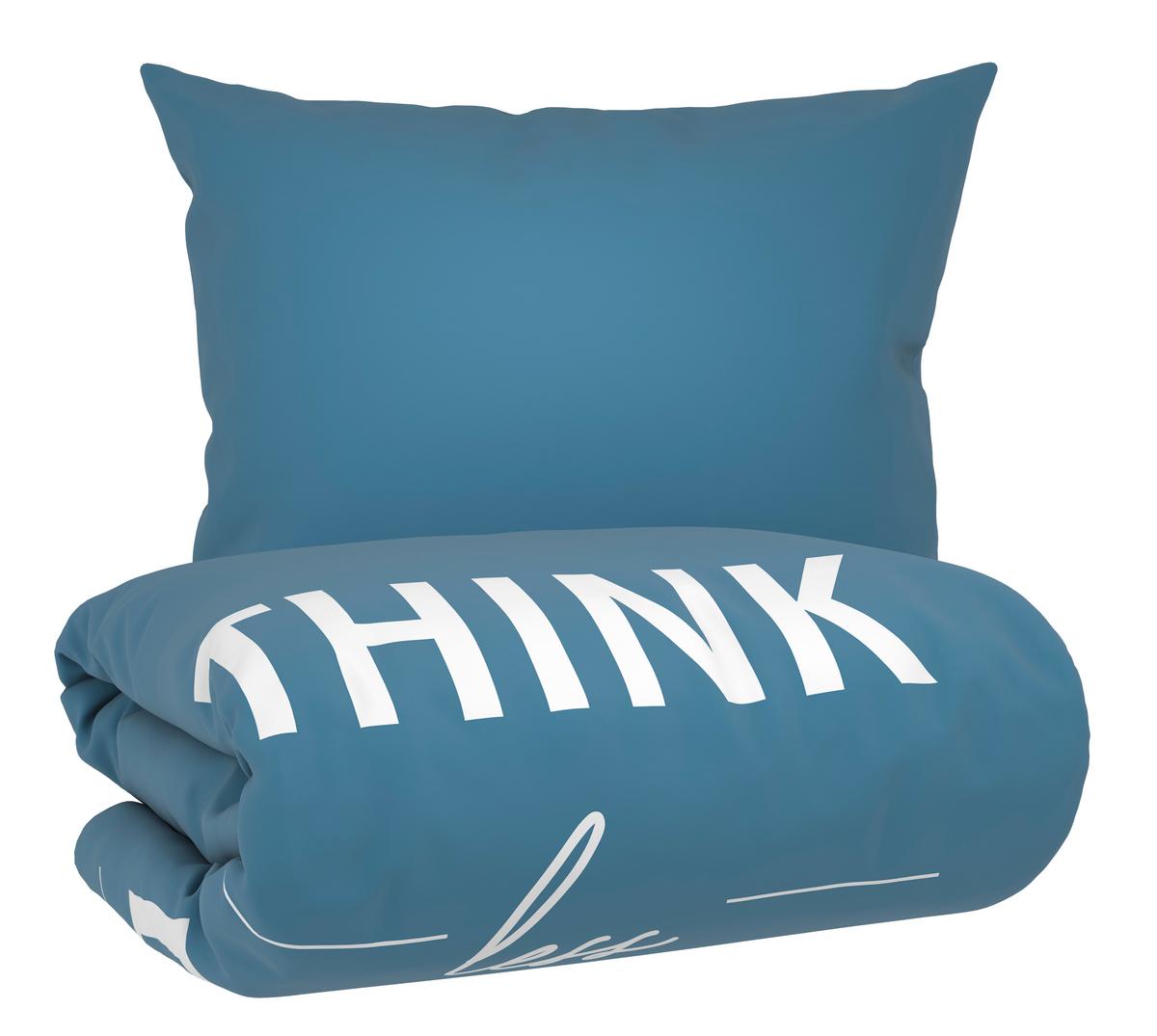 Bettwäsche Think Blau ca. 140x200cm - Blau, Textil (140/200cm) - Mömax