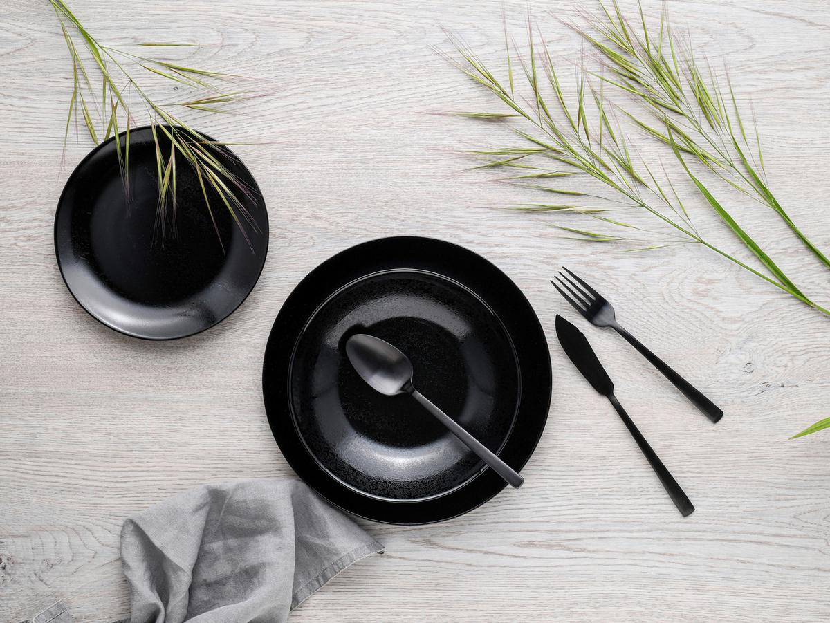 Jedilni Servis Diana, 12-Delni - črna, Basics, steklo - Creatable