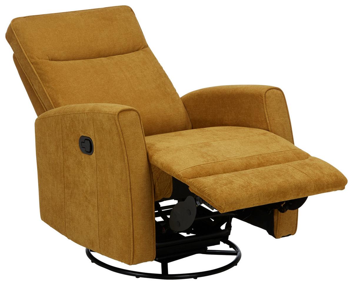 Relax Fotel Melinda - sárga/currysárga, Modern, textil/fém (76/103/93cm) - Mömax