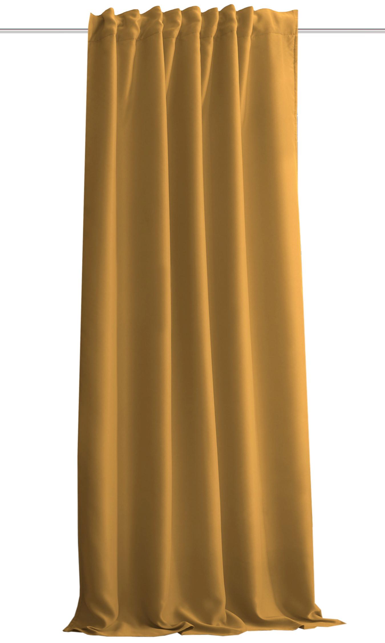 Lärmschutzvorhang Akustikschal Currygelb ca. 135x245cm - Currygelb, KONVENTIONELL, Textil (135/245cm)