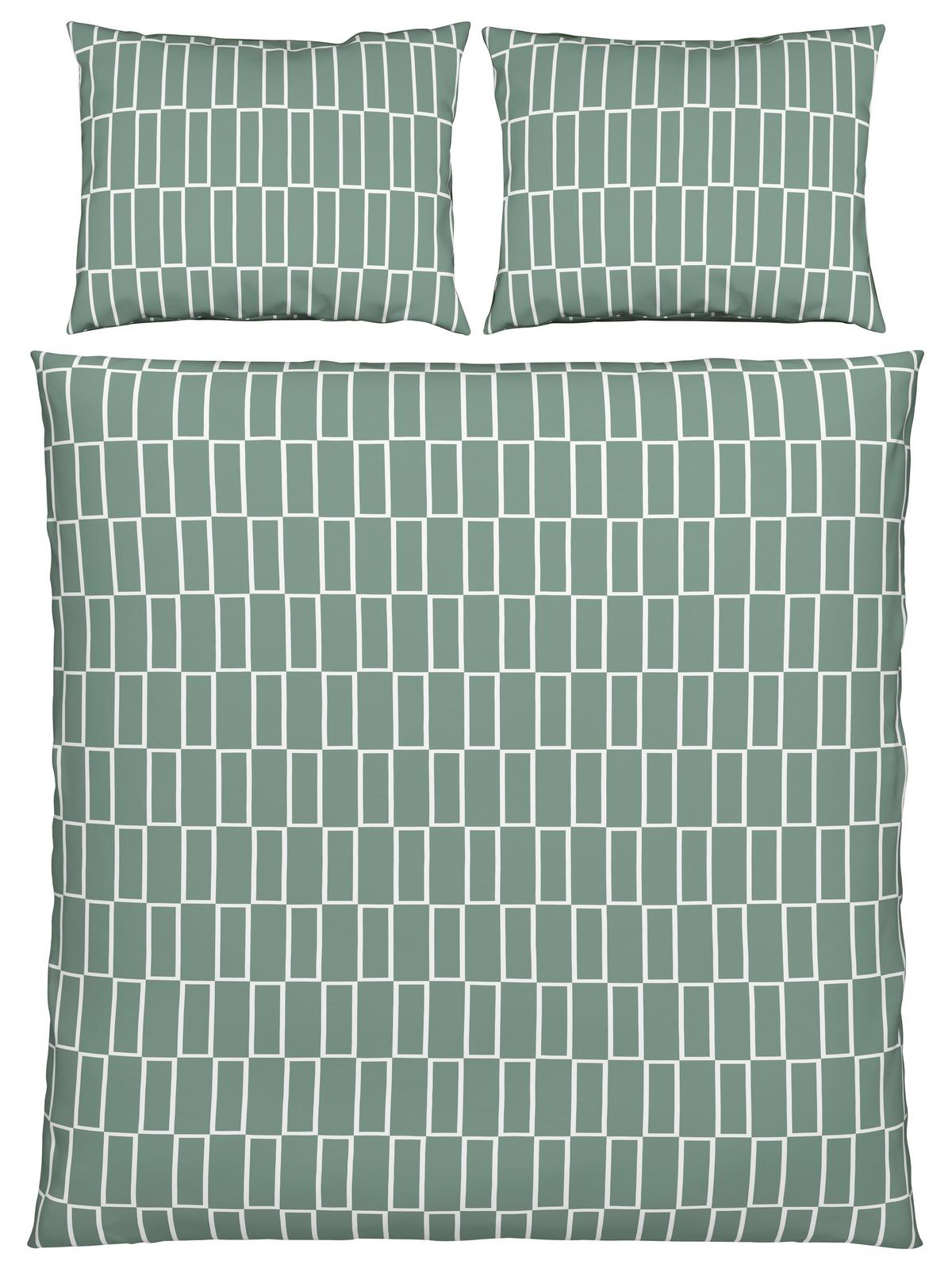 Posteljnina Brigg, Več Barv, 2x60/80, 200/200 - rjavosiva/črna, tekstil (200/200cm) - Modern Living