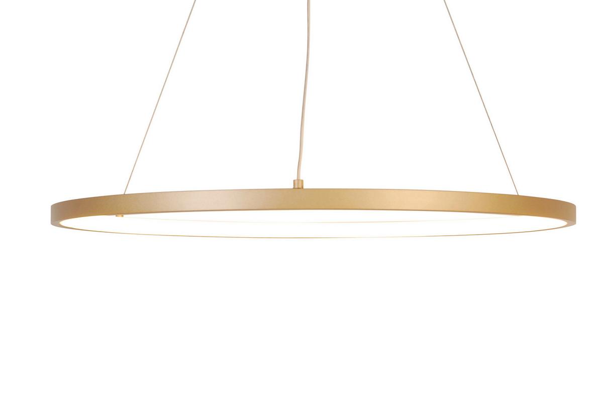 LAMPA WISZĄCA LED MADRID - biały/kolor złoty, Trend, tworzywo sztuczne/metal (60/120cm) - Novel