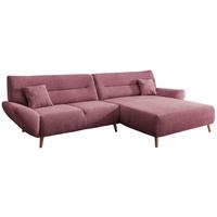 Wohnlandschaft Drago Brombeere Chenille - Wildeiche/Brombeere, MODERN, Holz/Textil (290/166cm) - MID.YOU