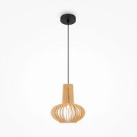 PENDELLEUCHTE ROOTS - Beige/Schwarz, Modern, Holz/Metall (25,5/41,5cm) - MAYTONI